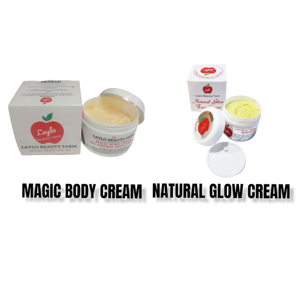 Face cream with body cream